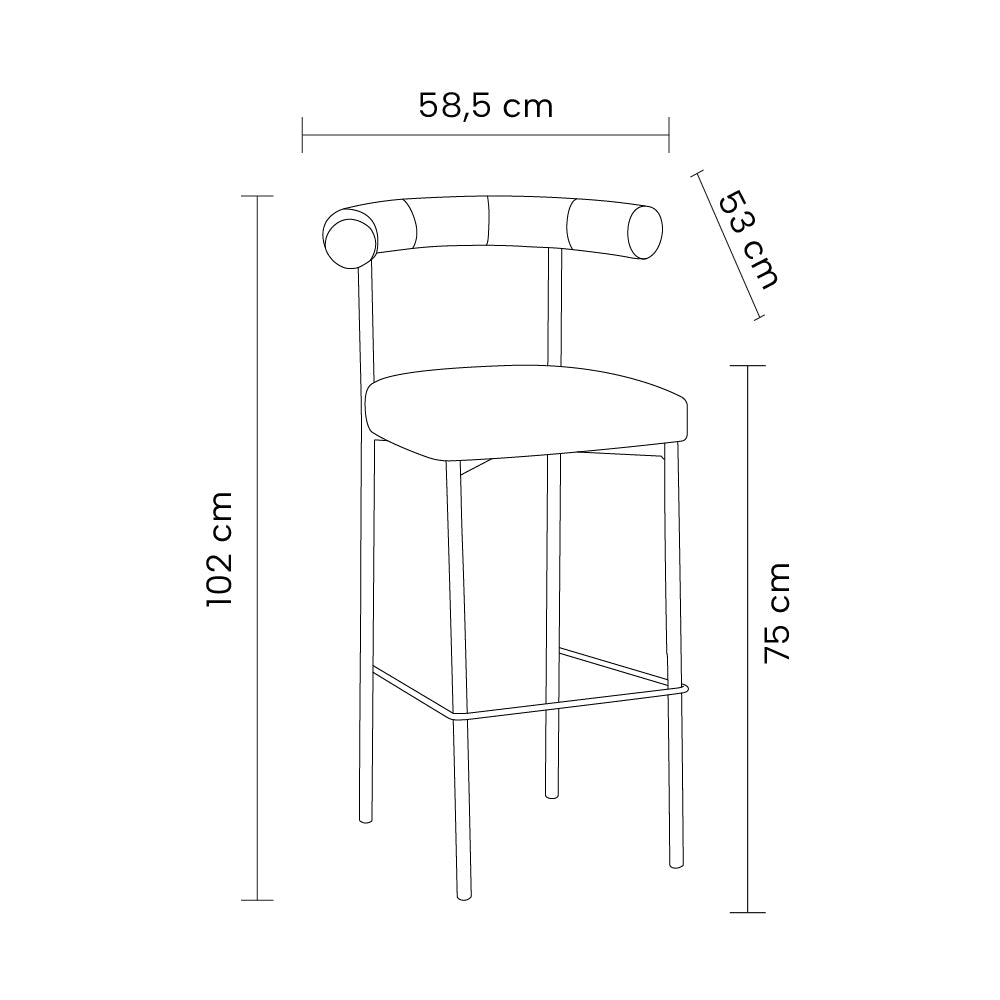 Banqueta Coliseu Alta