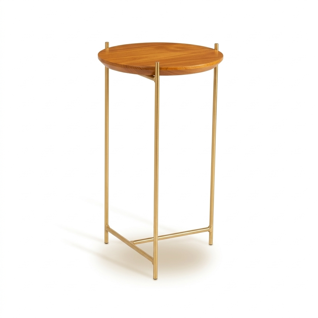 Mesinha de Apoio Redonda Alta Malva