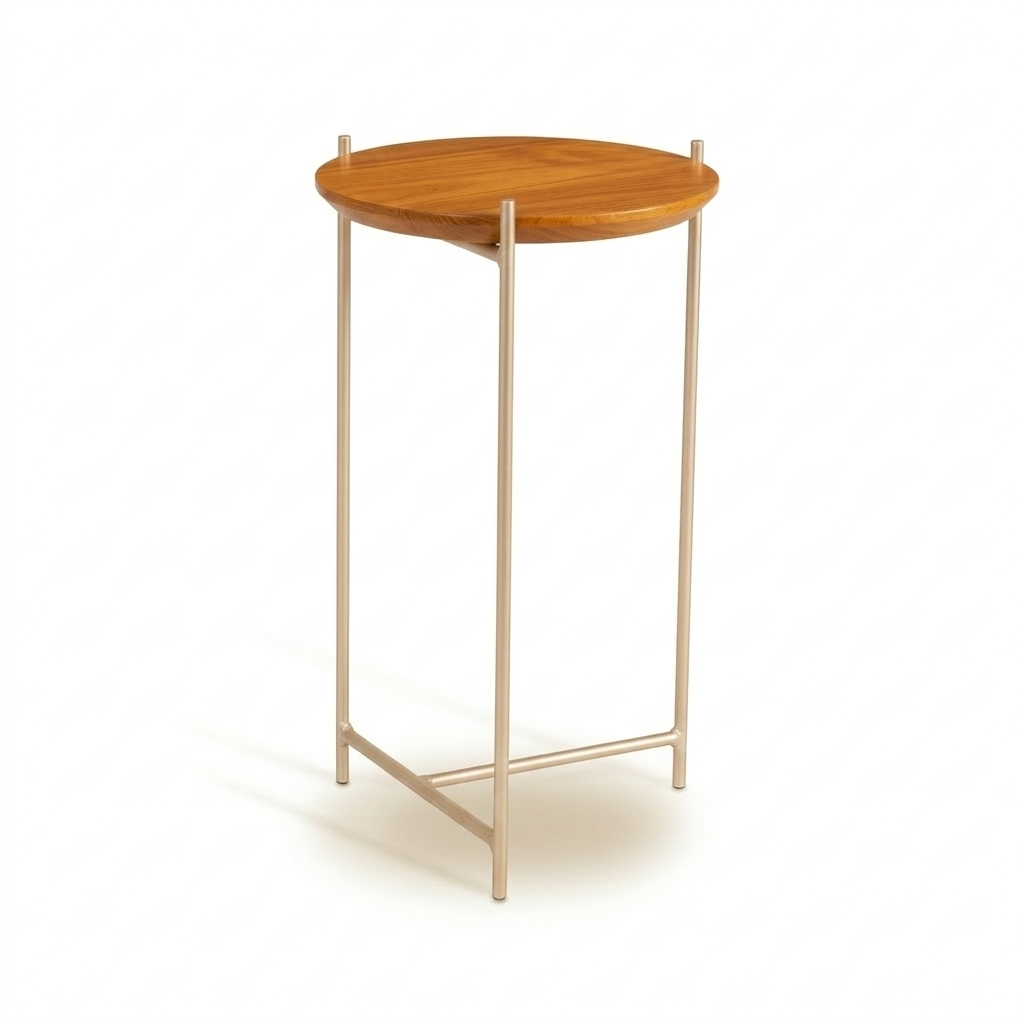 Mesinha de Apoio Redonda Alta Malva