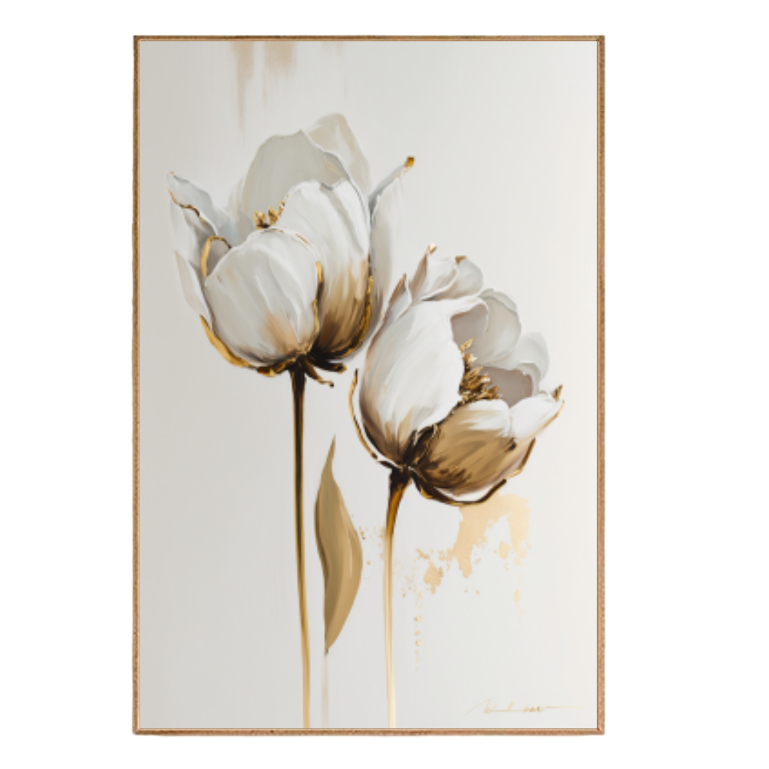 Quadro Flores e Folhas 012M