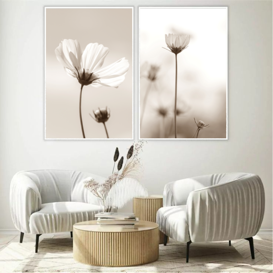 Quadro Flores e Folhas 01S