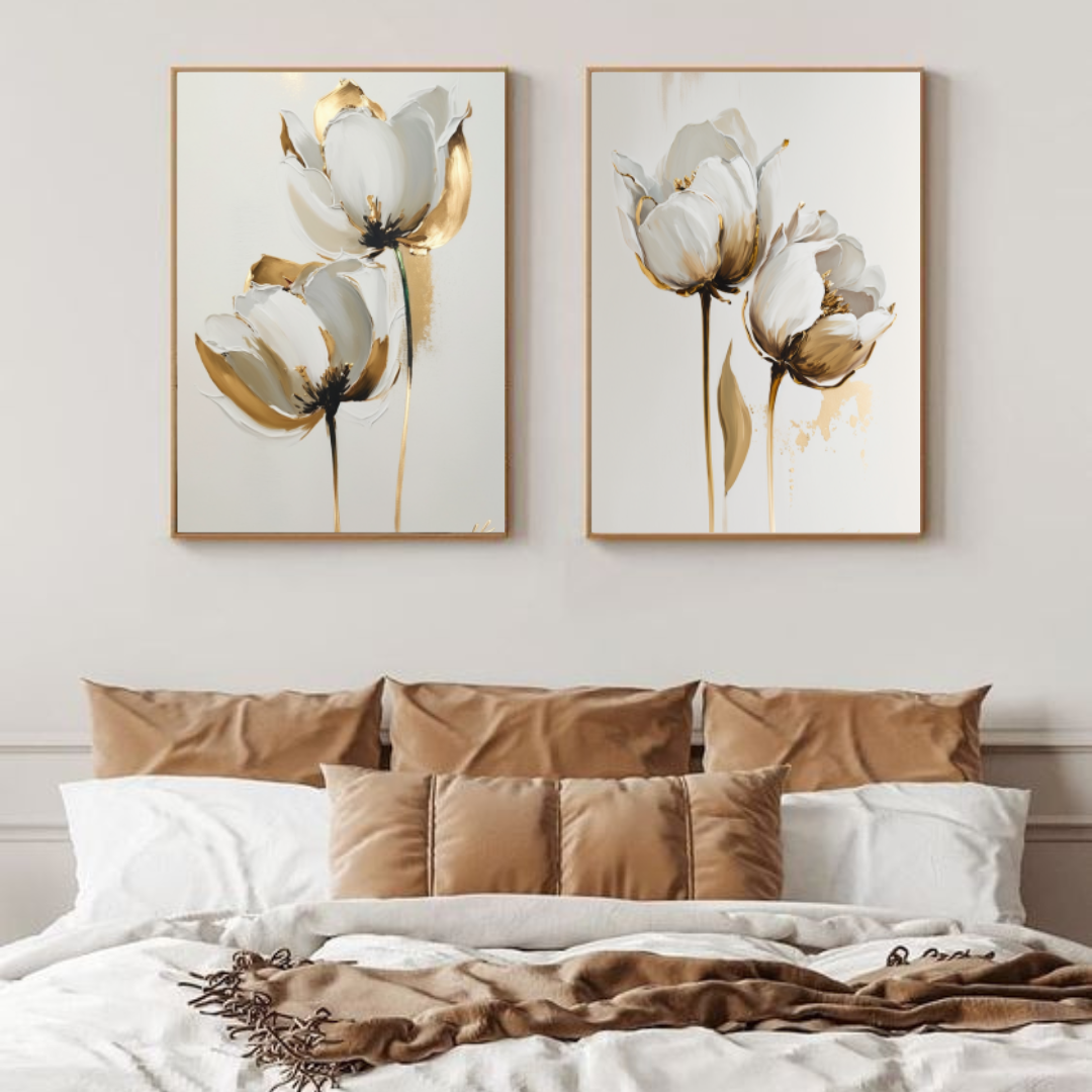 Quadro Flores e Folhas 011M