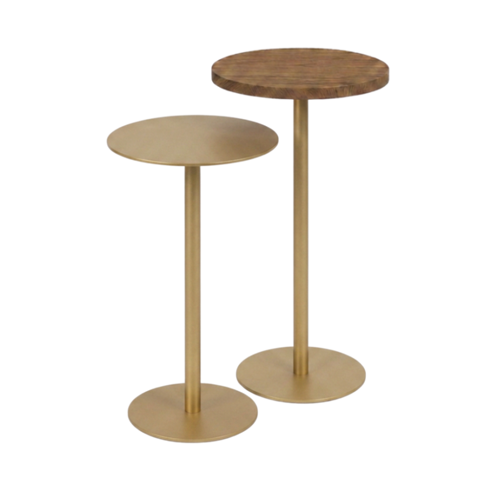 Conjunto Mesas Laterais Redondas Mdf